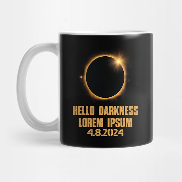 Hello Darkness My Old Friend funny Total Solar Eclipse 2024 by Uniqueify